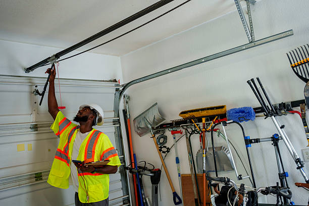 Professional Garage Door Installation technician working in Menifee, CA